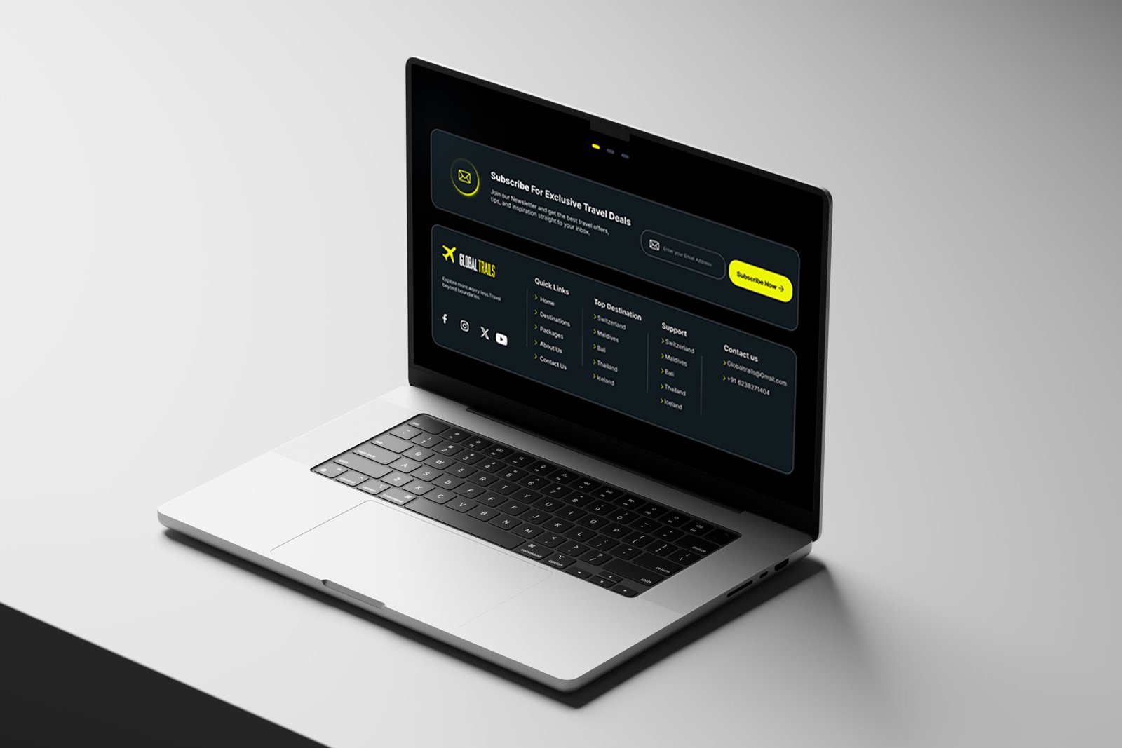 Global Trails Travel Website mockup 06