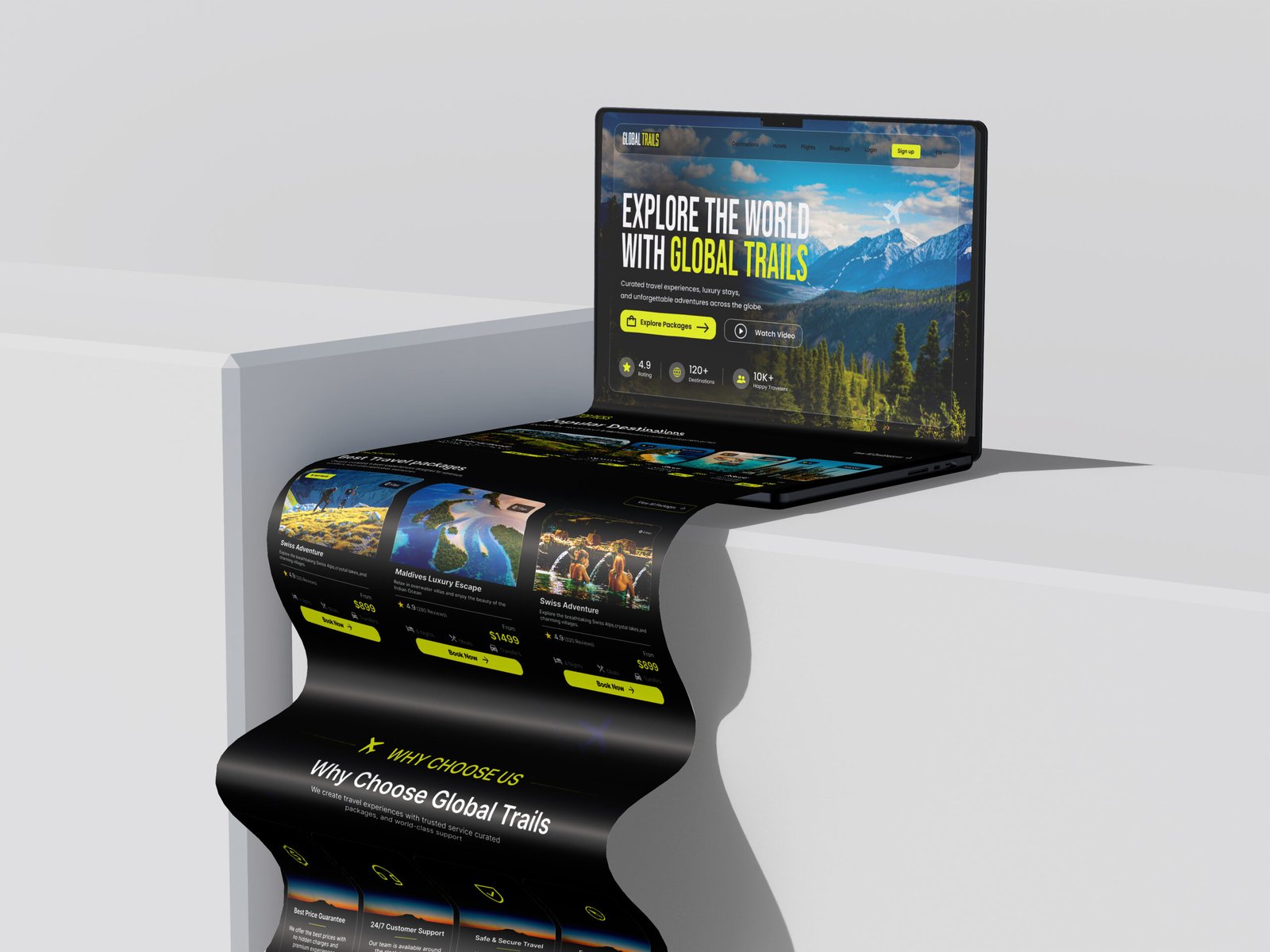 Global Trails Travel Website mockup 07