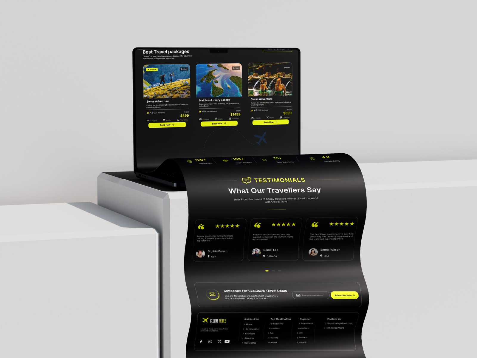 Global Trails Travel Website mockup 08
