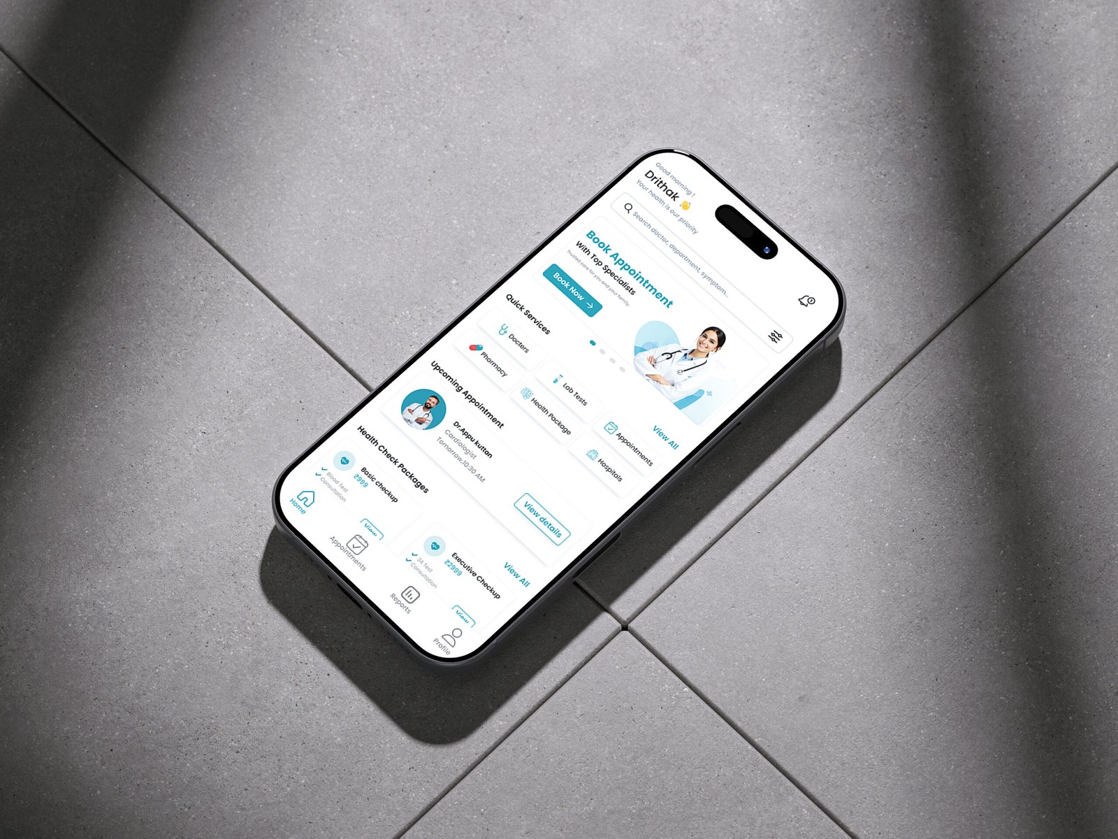 Prime Care Healthcare App mockup 05