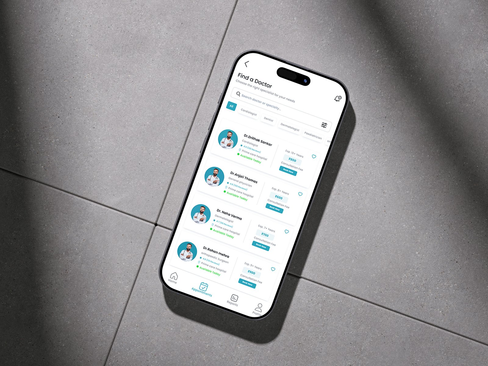 Prime Care Healthcare App mockup 07