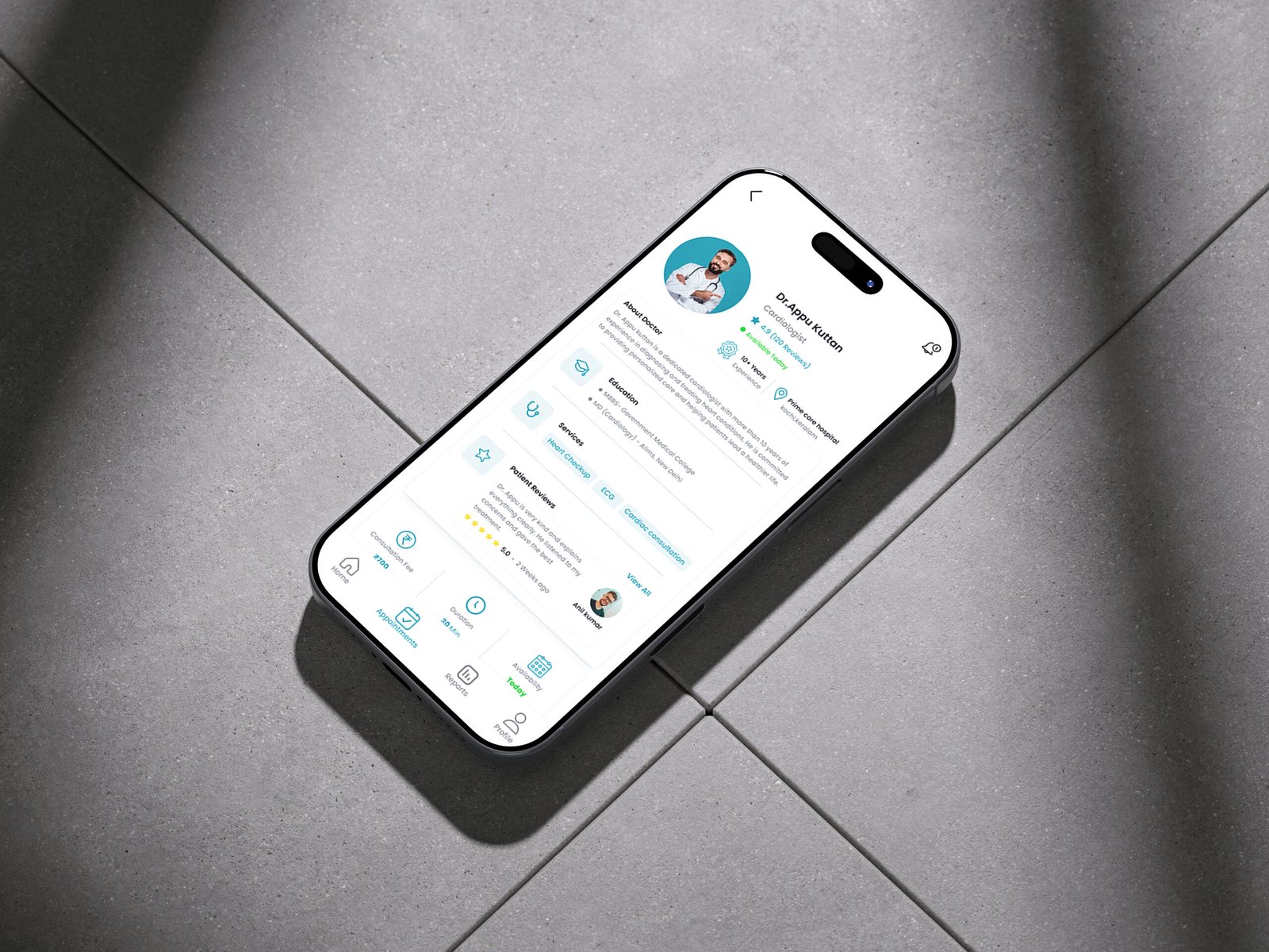 Prime Care Healthcare App mockup 08