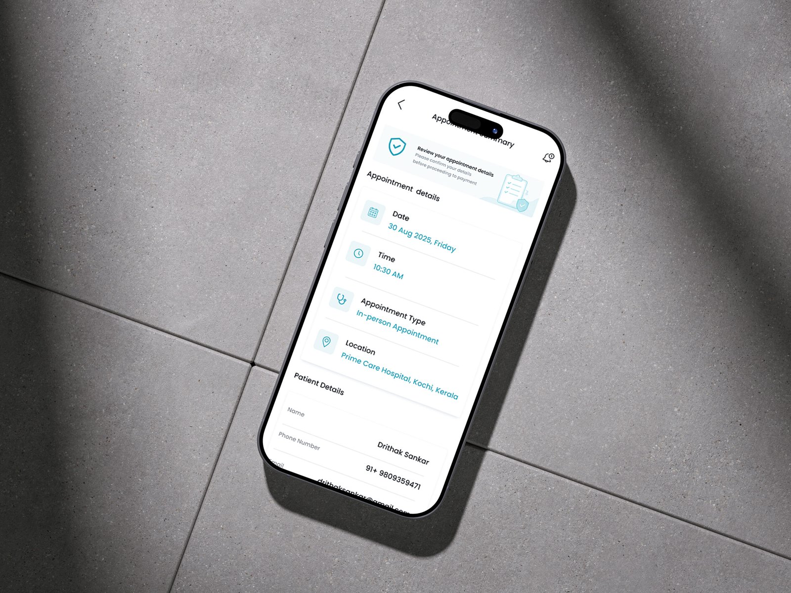 Prime Care Healthcare App mockup 10